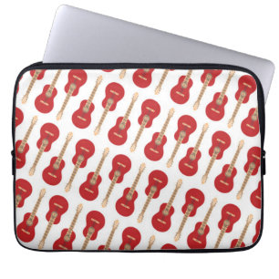 Rotes Gitarrenmuster Laptopschutzhülle
