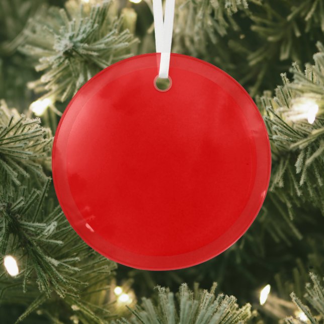 Rotes Glas Circle Ornament Ornament Aus Glas (InSitu)