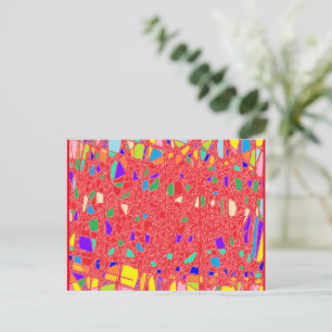 ROTES GLAS FEIERTAGSPOSTKARTE