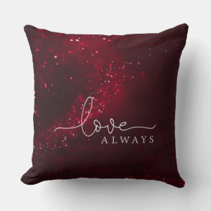 Rotes Glitter-Paar-Dekokissen Kissen