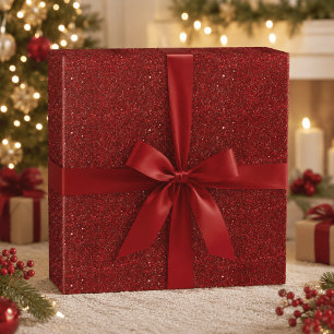 Rotes Glitter-Sparkling-Geschenkpapier Geschenkpapier