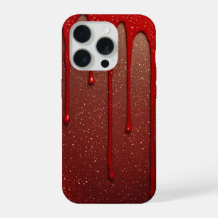Rotes Glitter-Tropfen iPhone 15 Pro Hülle