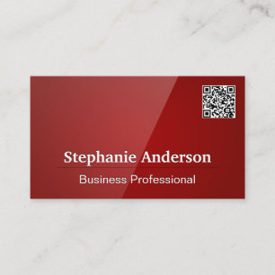 Rotes Glossar QR Code Business Card Visitenkarte