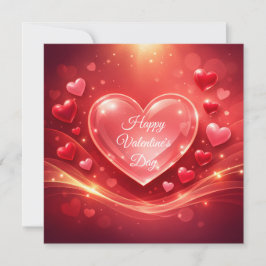 Rotes glückliches Valentinstag Modern Calligraphy Feiertagskarte