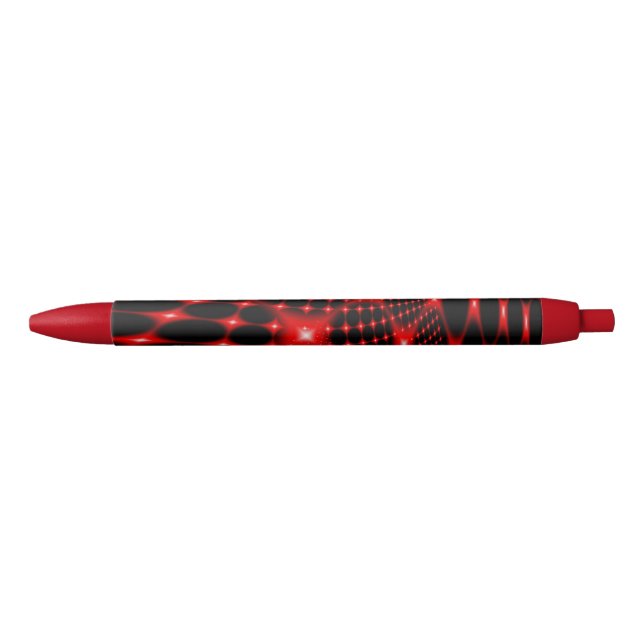 Rotes glühendes Fraktal Kugelschreiber (Vorderseite)