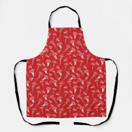 rotes, glühendes Quallenmuster Schürze
