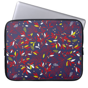 Rotes Gold Botanisches Herbstlaub Laptopschutzhülle