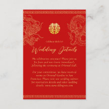 Rotes Gold Chinesische Hochzeitsdetails Dragon Pho
