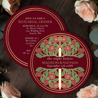 Rotes Gold Floralschwert Königliche Hochzeitsprobe