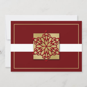 rotes Gold Geschäftliche Weihnachtsgrüße Feiertagskarte
