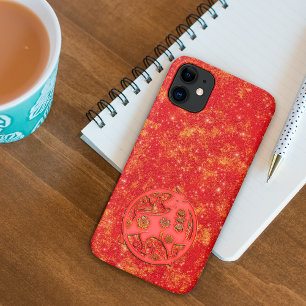 Rotes Gold Lunar Chinesisches Neujahr Zodiakus Och Case-Mate iPhone Hülle