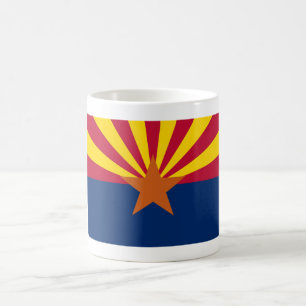 Rotes Gold und Blaue Flagge von Arizona Kaffeetasse