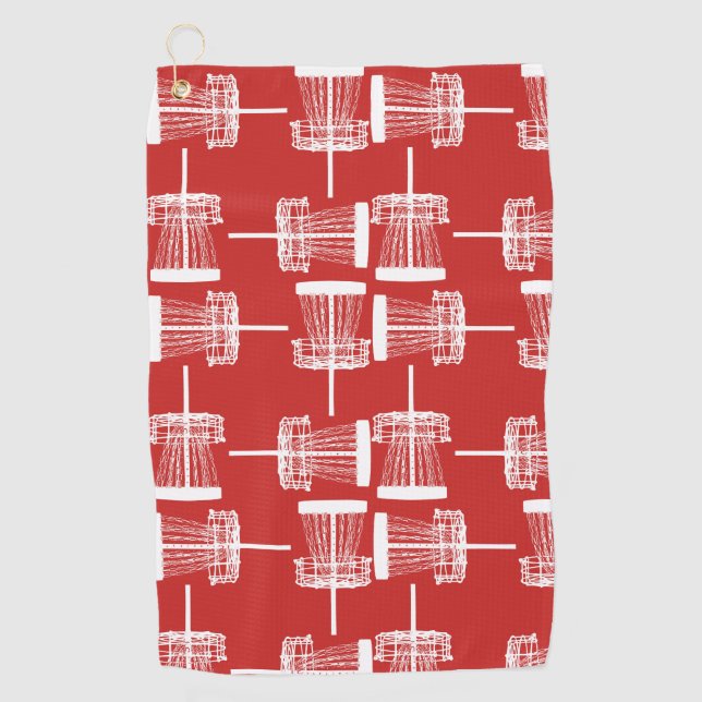 Rotes Golfhandtuch (Vorderseite)