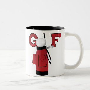 Rotes Golftasche-Golf Zweifarbige Tasse