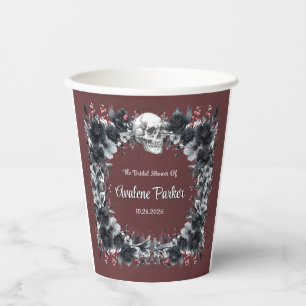 Rotes gotisches Brautparty Pappbecher