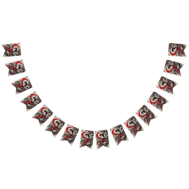 Rotes gotisches Drachen-Buntbanner Wimpelkette (Alle)