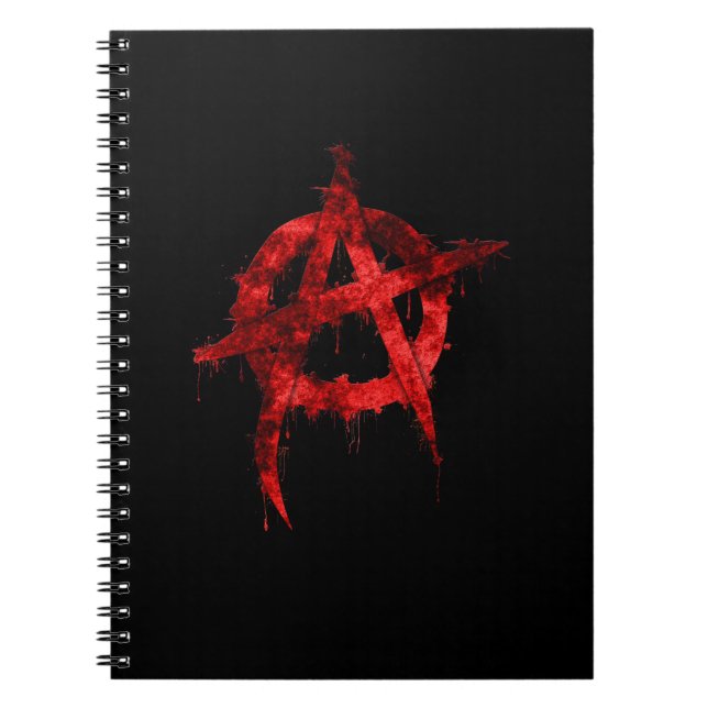 Rotes Graffiti-Anarchie-Symbol Notizblock (Vorderseite)