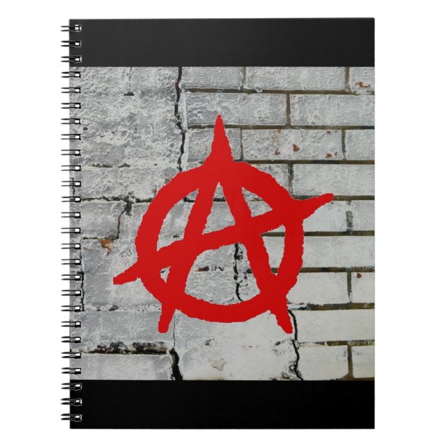 Rotes Graffiti-Anarchie-Symbol Notizblock (Vorderseite)