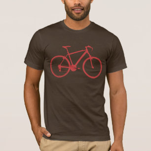 rotes grafisches Fahrrad / Fahrrad T-Shirt