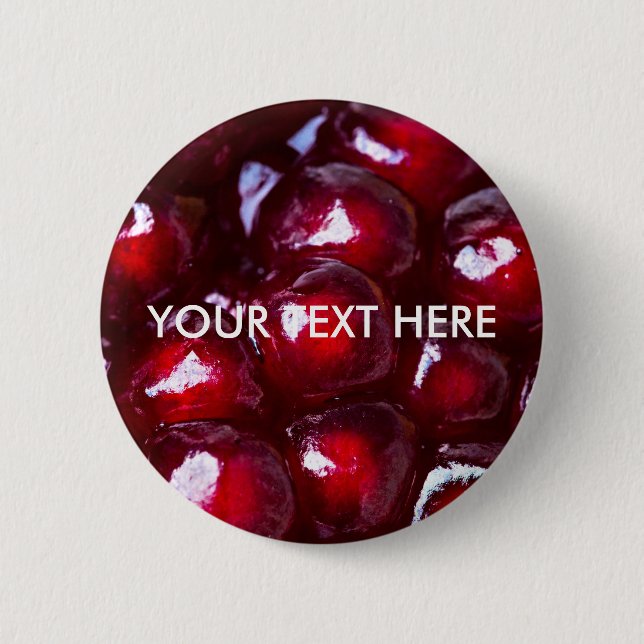 Rotes Granatapfel Button (Vorderseite)