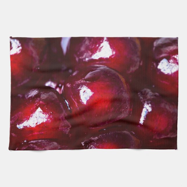 Rotes Granatapfel Geschirrtuch (Horizontal)