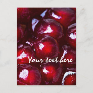 Rotes Granatapfel Postkarte