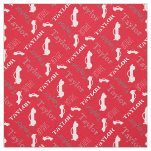 Rotes graues personalisiertes stoff