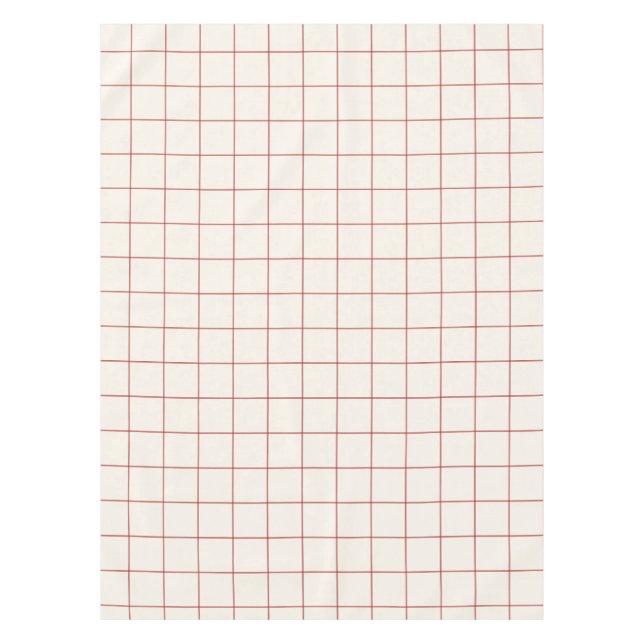 Rotes großes Gitterkaromuster Tischdecke (Vorderseite)