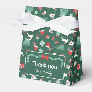 Rotes Grünes Frohes Kleines Baby Dusche Danke Geschenkschachtel