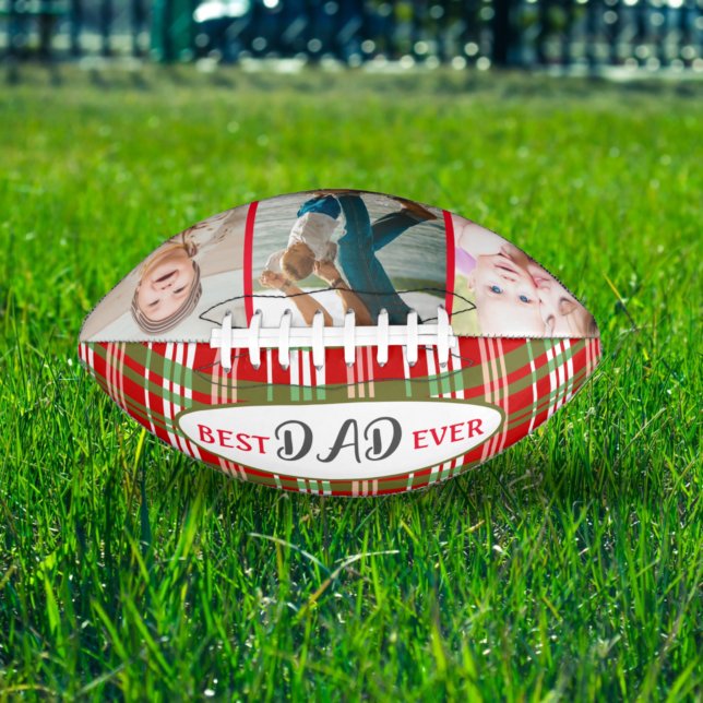 Rotes grünes Land Kariert mit dem besten Vater all Football (Von Creator hochgeladen)