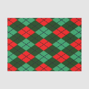 Rotes grünes Tartan-Papierpapier Seidenpapier