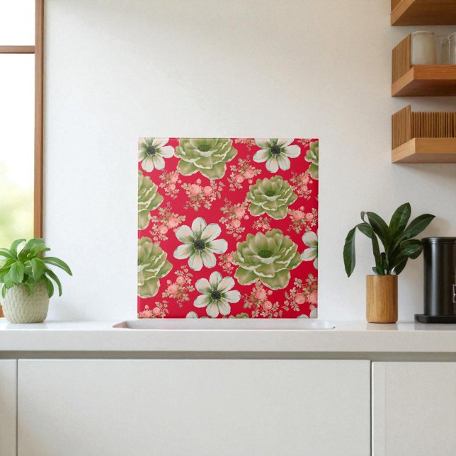 Rotes grünes Wasser Fliese (Von Creator hochgeladen)