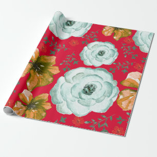 Rotes grünes Wasser Geschenkpapier