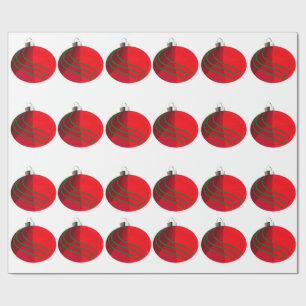 Rotes grünes Weihnachtsschmuckpapier Geschenkpapier