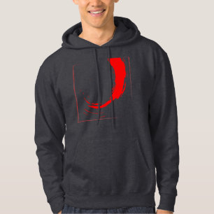 Rotes Grunge Swirl Streetwear Kapuzenpullover Hoodie