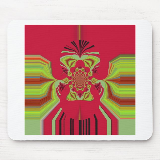 Rotes Hakuna-Matata-Muster Mousepad (Vorne)