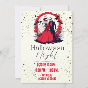 Rotes Halloween-Einladung Einladung