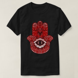 Rotes Hamsa Symbol-Indie Kunst-Grafik-T-Shirt T-Shirt