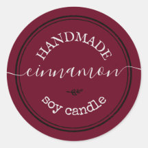Rotes handgeschriebenes Produktlabel mit schwarzer