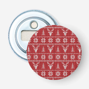 Rotes hässliches Weihnachtspulli Flaschenöffner