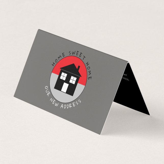 Rotes Haus-Logo, Änderung der Adresskarte Visitenkarten (Vorderseite)
