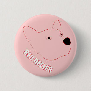 Rotes Heeler Button
