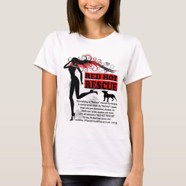 Rotes - heißes Rettungs-Shirt Desgin - großes Logo T-Shirt (Vorderseite)