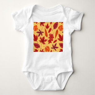 Rotes Herbstblatt Baby Strampler