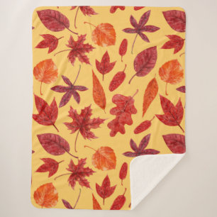Rotes Herbstblatt Sherpadecke