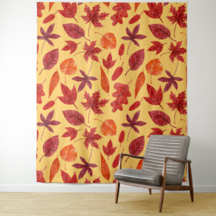 Rotes Herbstblatt Wandteppich