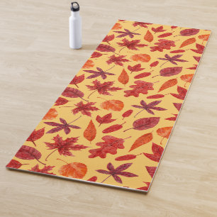 Rotes Herbstblatt Yogamatte