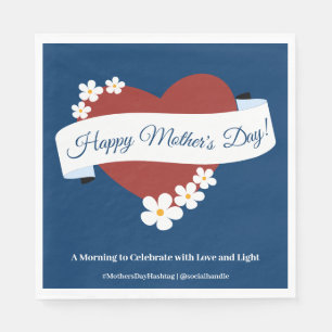 Rotes Herz Alles Liebe zum Muttertag Brunch Serviette