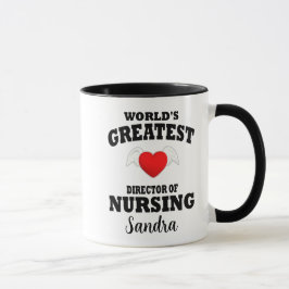 Rotes Herz Angel Wings Direktor für Pflege Tasse