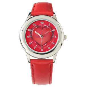 Rotes Herz Armbanduhr